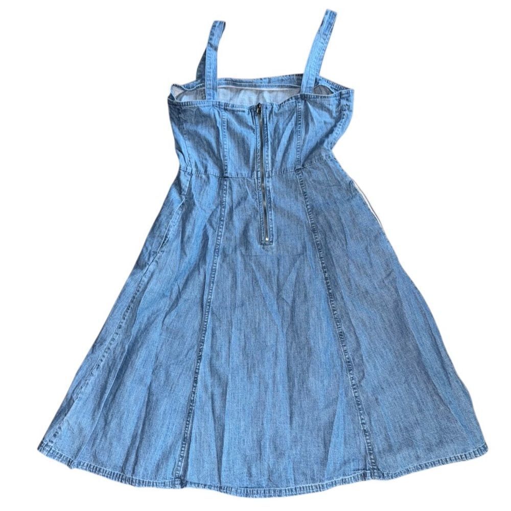GAP Women's Denim Apron Dress 100% Cotton Size 2 - Picture 4 of 6